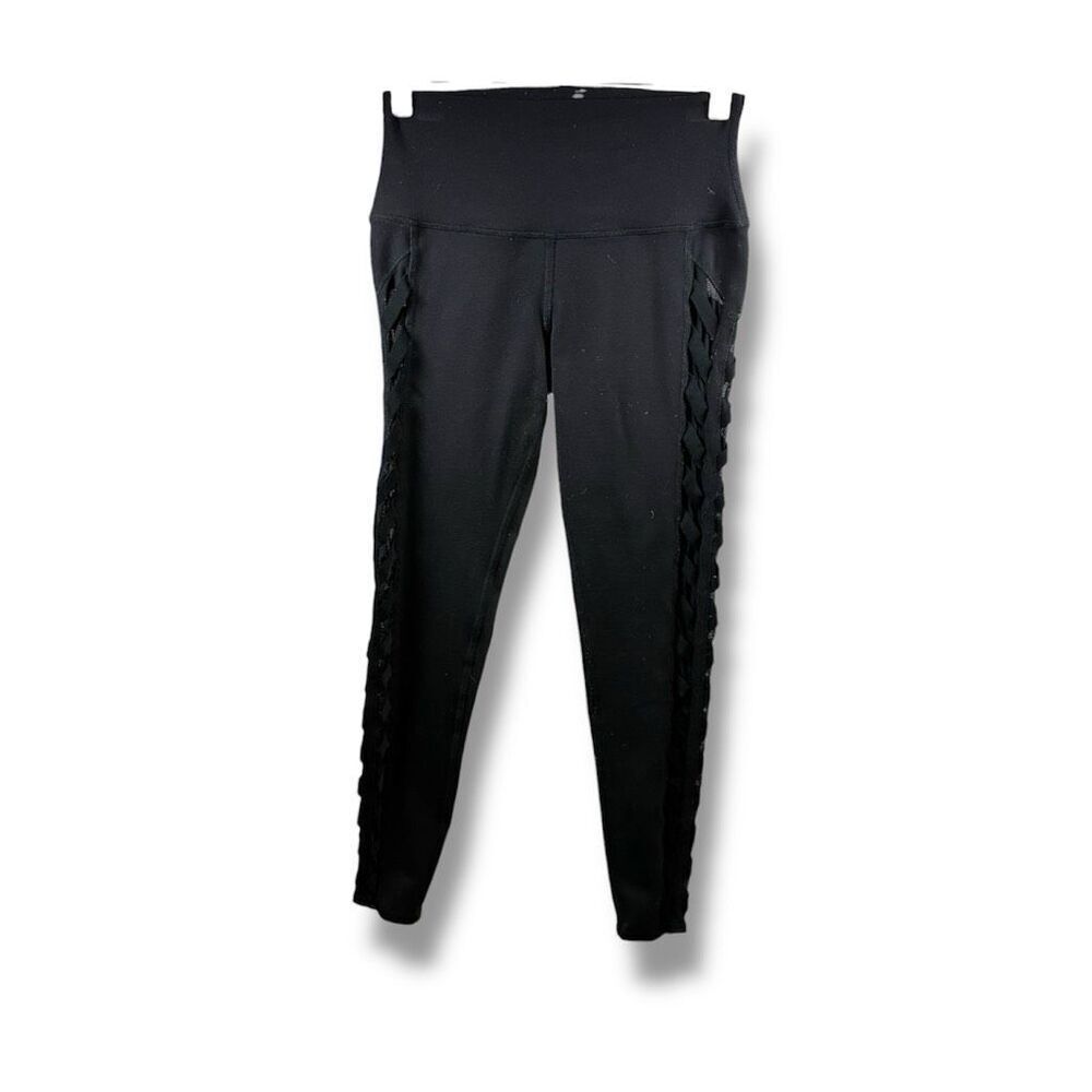 ALO Yoga Airbrush Highline Lace Up Leggings in Black Size S